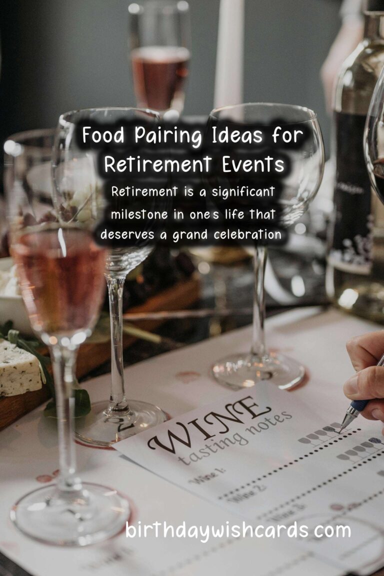 Delightful Food Pairing Ideas for Retirement Events