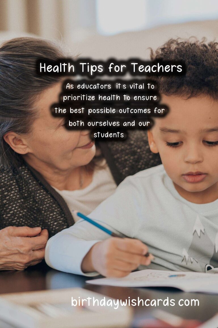 Essential Tips for Maintaining Health During Teaching