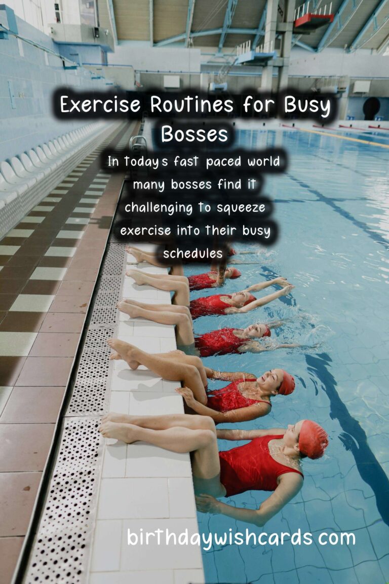Exercise Routines to Stay Fit for Busy Bosses