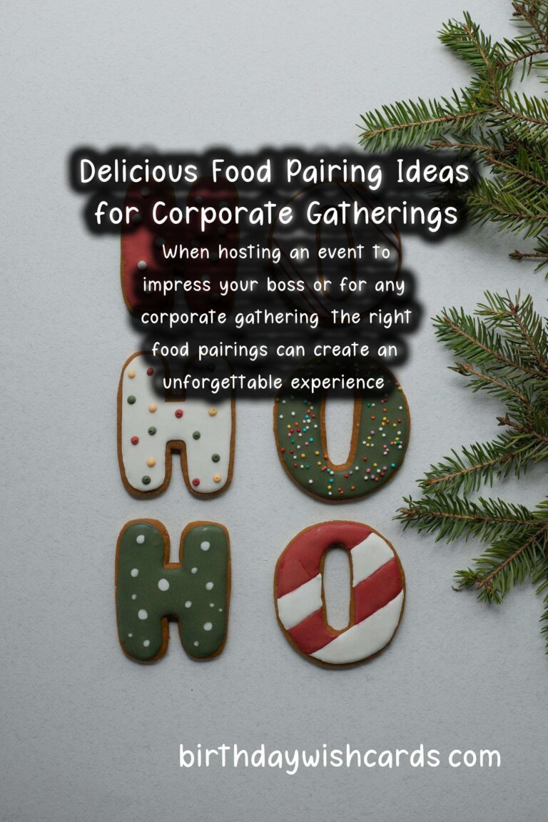 Food Pairing Ideas for Bosses Events: Impress Your Guests