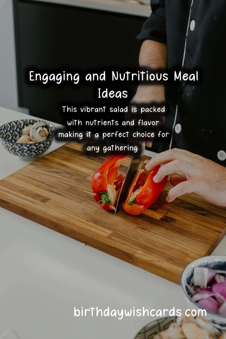 Healthy Recipes for Engagement-Friendly Meals