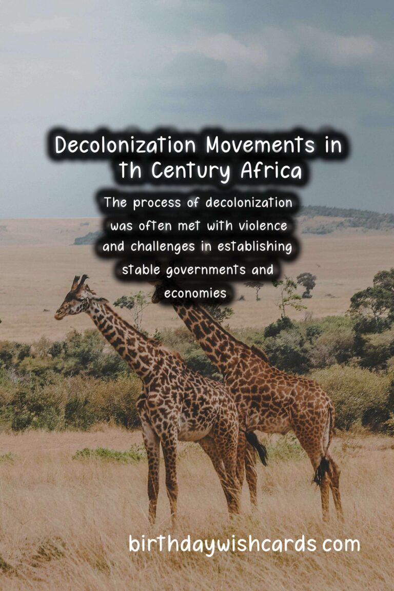 History: Decolonization Movements in 20th Century Africa: A Retrospective