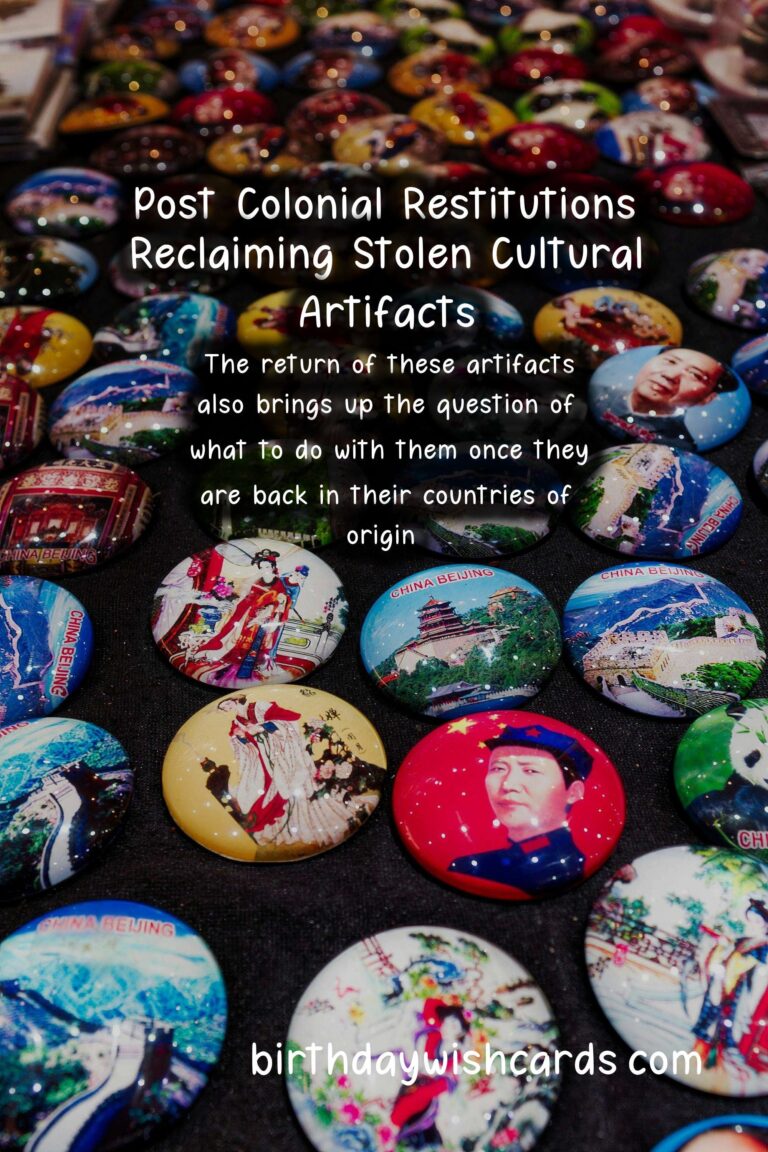 History: Post-Colonial Restitutions: The Fate of Cultural Artifacts