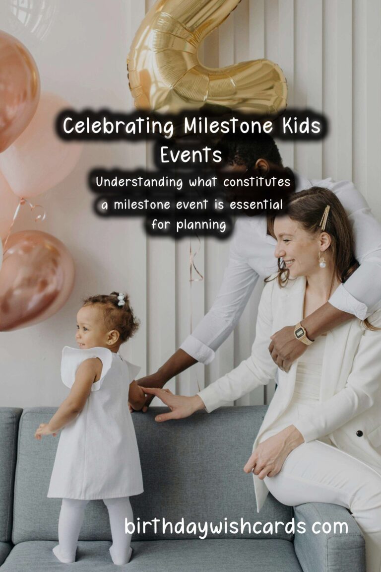 How to Celebrate a Milestone Kids Event
