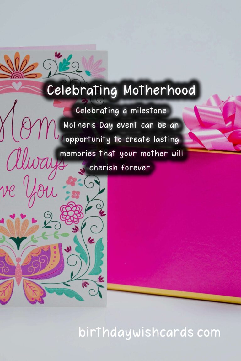 How to Celebrate a Milestone Mother's Day Event
