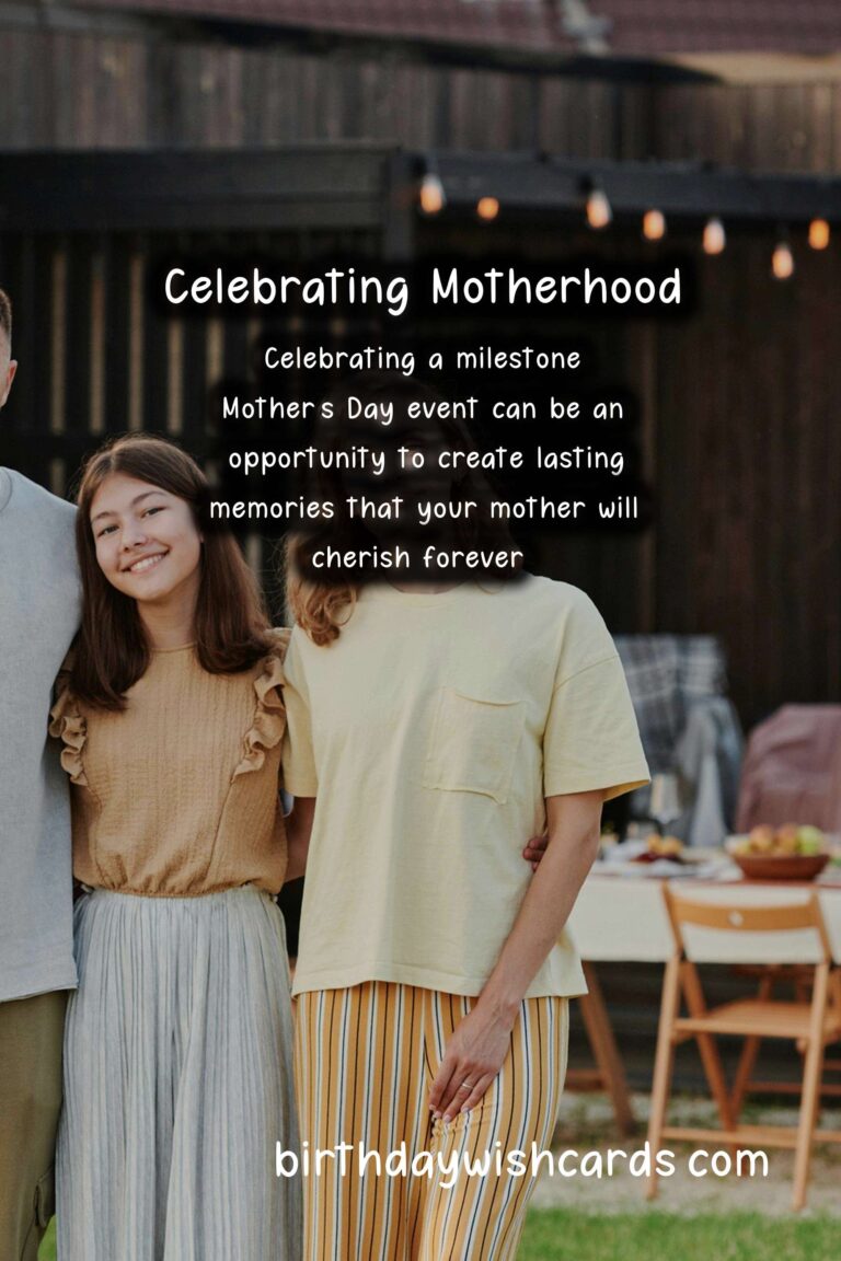 How to Celebrate a Milestone Mother's Day Event
