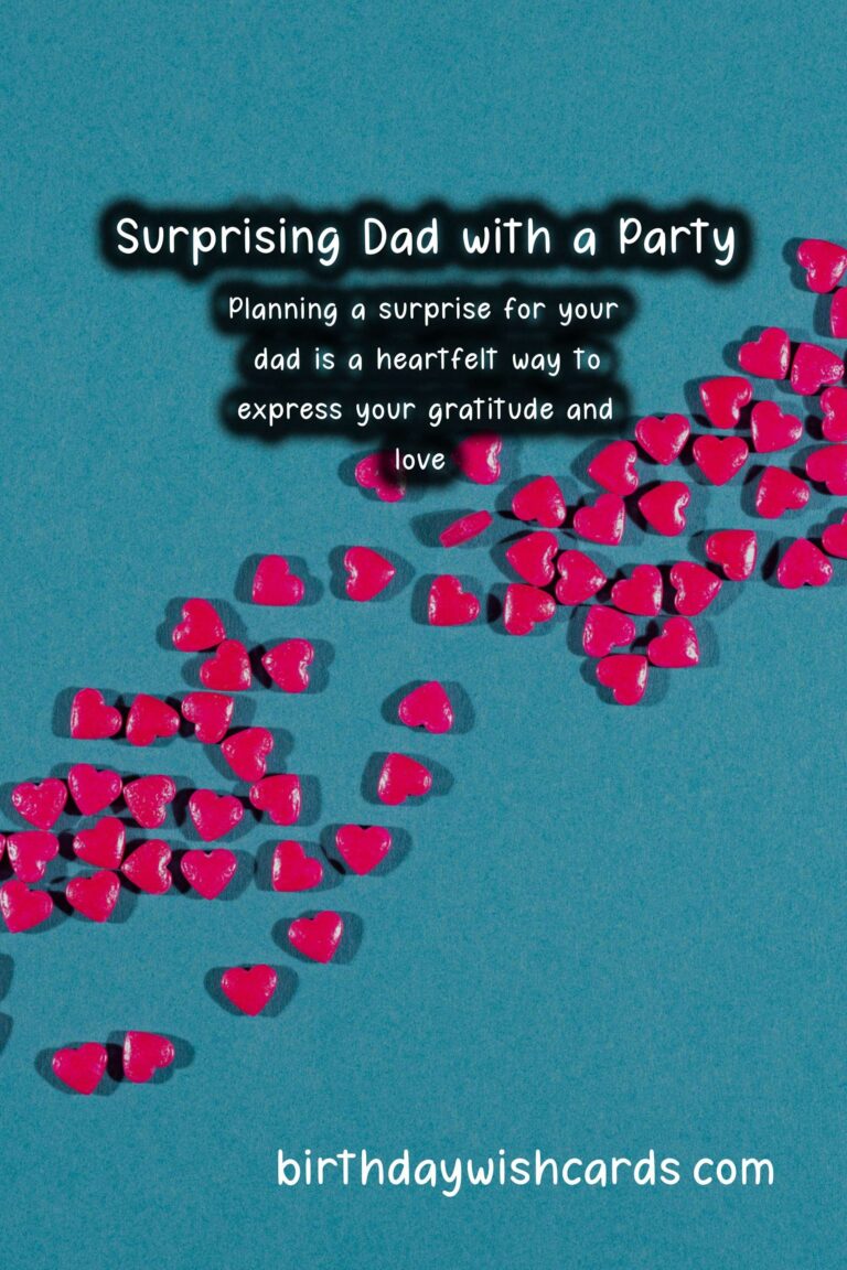 How to Plan a Surprise for Dad