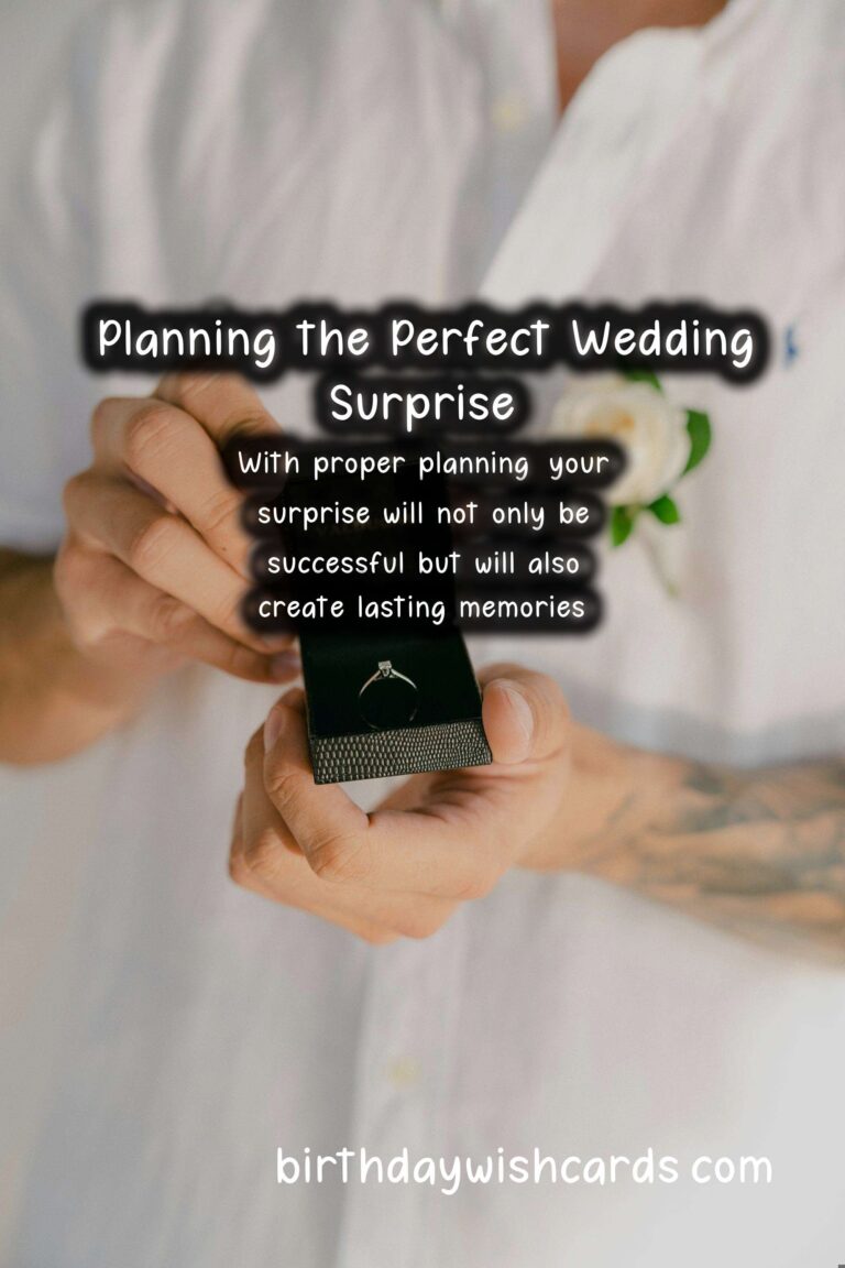 How to Plan a Surprise for a Wedding
