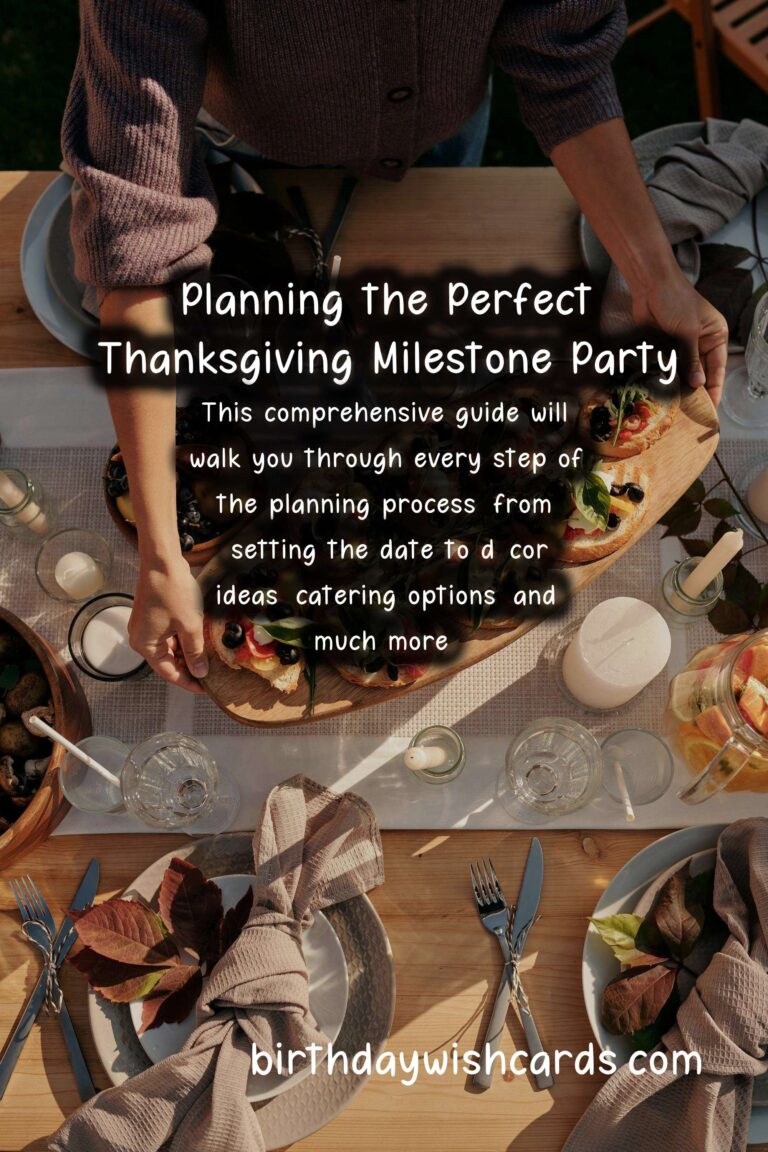 How to Plan a Thanksgiving Milestone Party