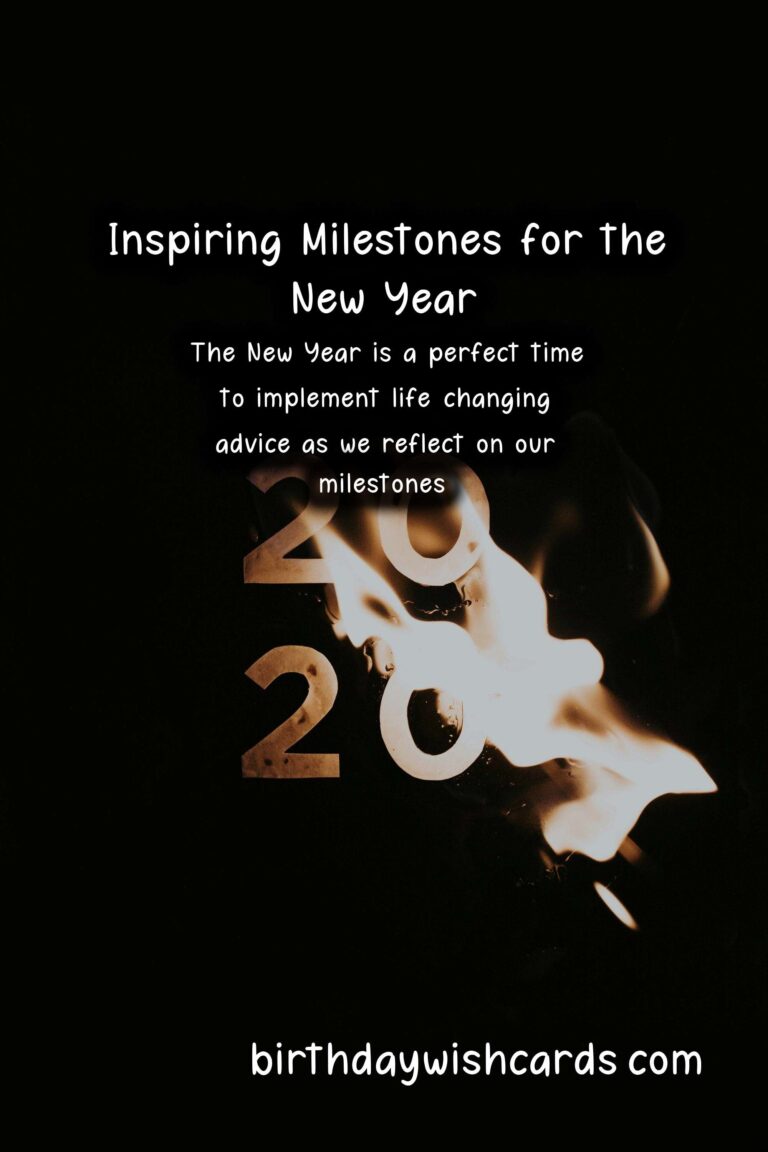 Life-Changing Advice for New Year at Milestones
