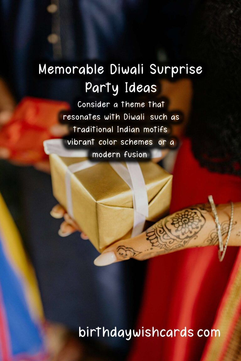 Memorable Surprise Party Ideas for Diwali