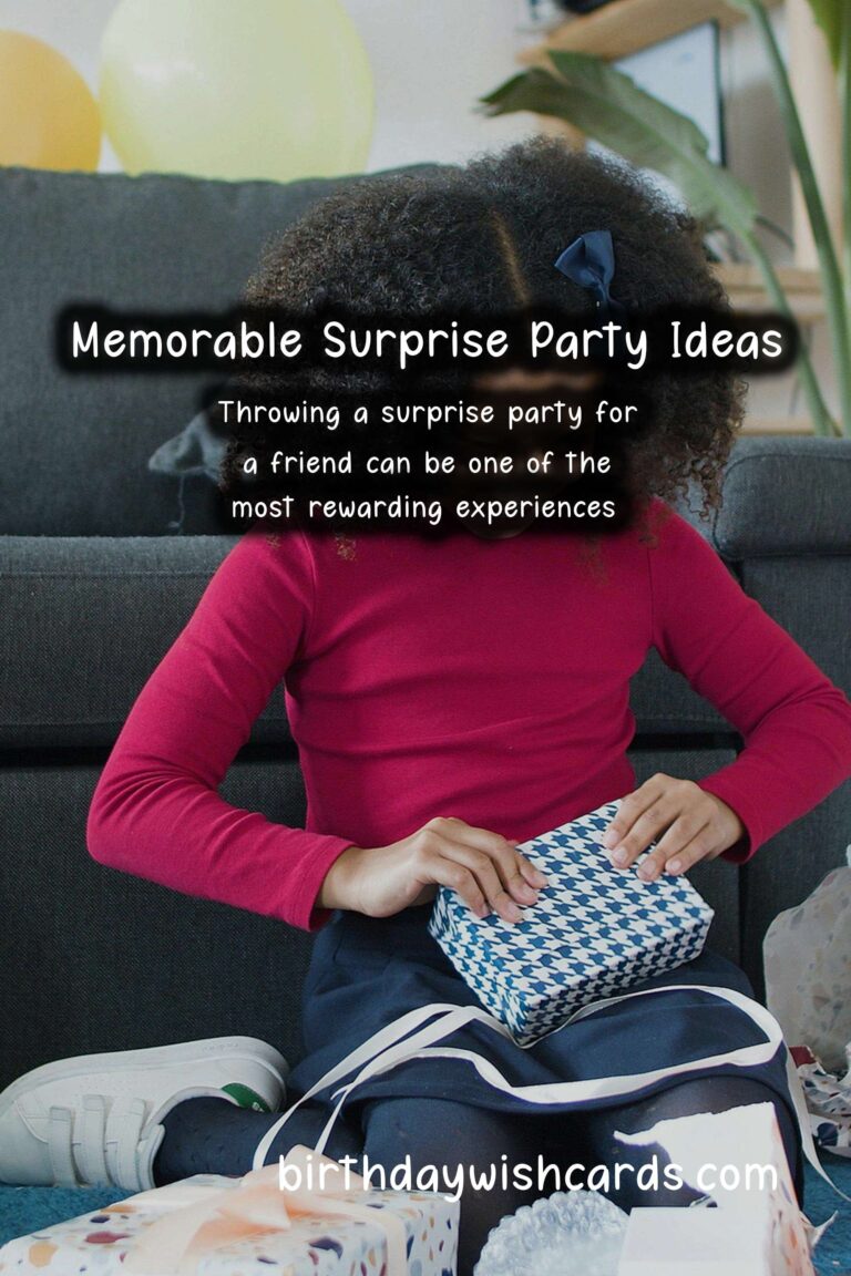 Memorable Surprise Party Ideas for Friends