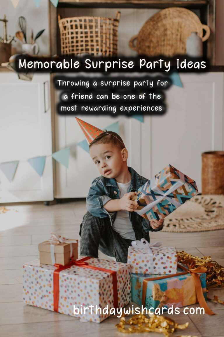 Memorable Surprise Party Ideas for Friends