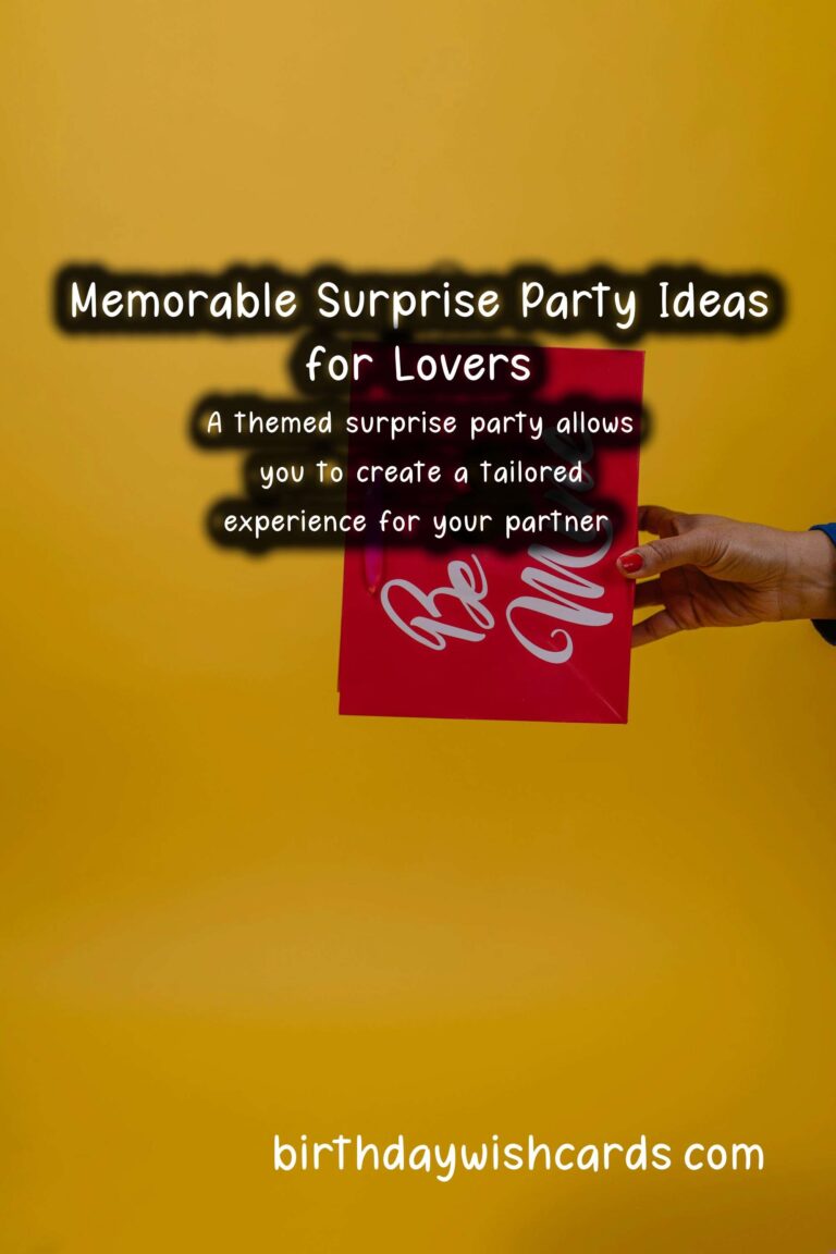 Memorable Surprise Party Ideas for Lovers
