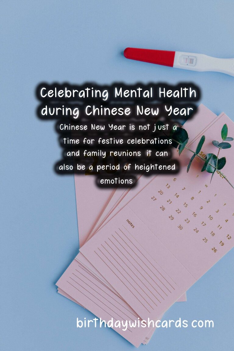 Mental Health Tips for Chinese New Year Celebrations