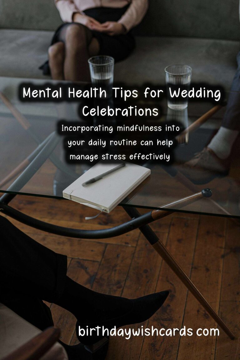 Mental Health Tips for Wedding Celebrations