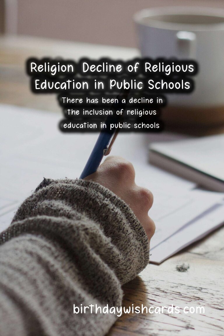 Religion: Decline of Religious Education in Public Schools and the Rise of Private Faith Initiatives