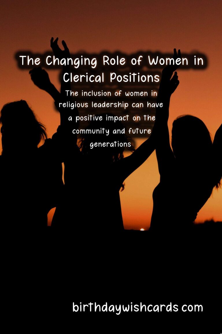 Religion: The Role of Women in Clerical Positions