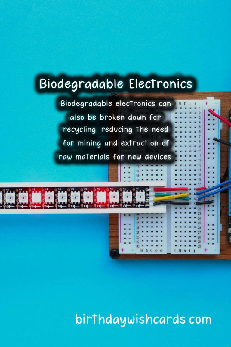 Sustainability: Biodegradable Electronics and E-Waste Reduction