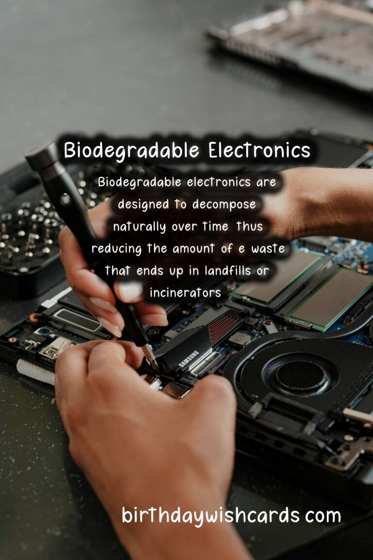Sustainability: Biodegradable Electronics and E-Waste Reduction
