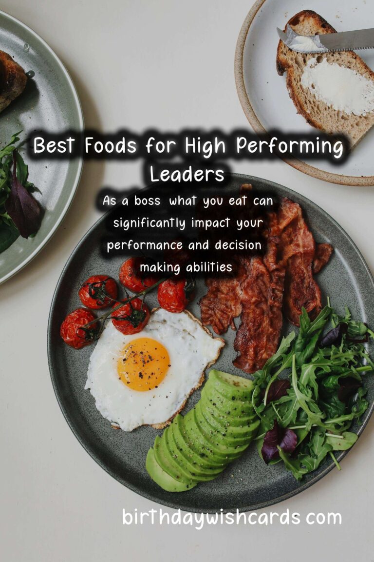 Top 10 Foods for Bosses: Fuel Your Leadership