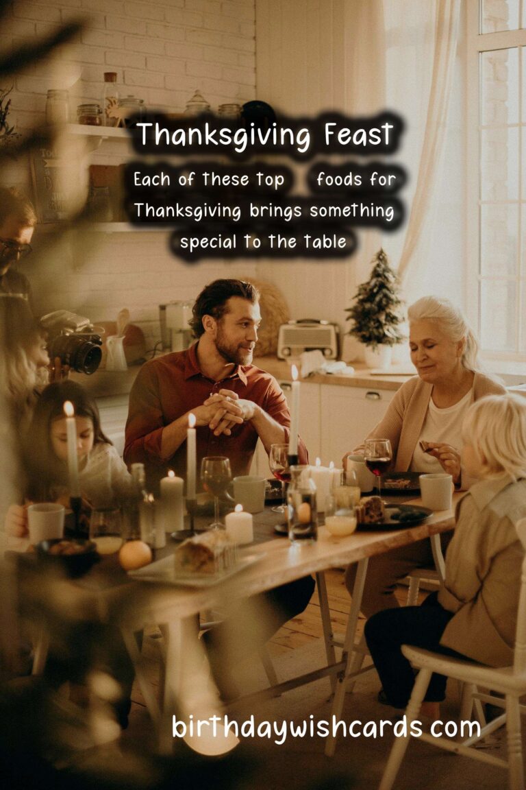 Top 10 Foods for Thanksgiving