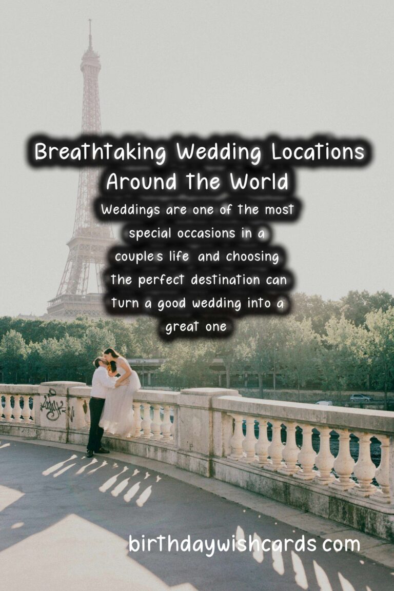 Best Travel Destinations for Weddings