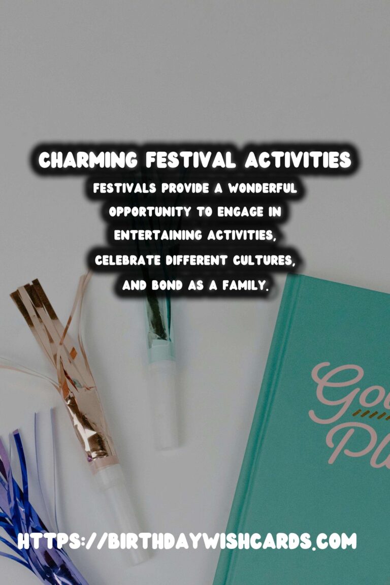 Charming Festival Activities for Families to Try This Year