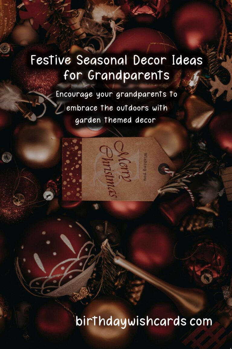 Charming Seasonal Decor Ideas for Grandparents