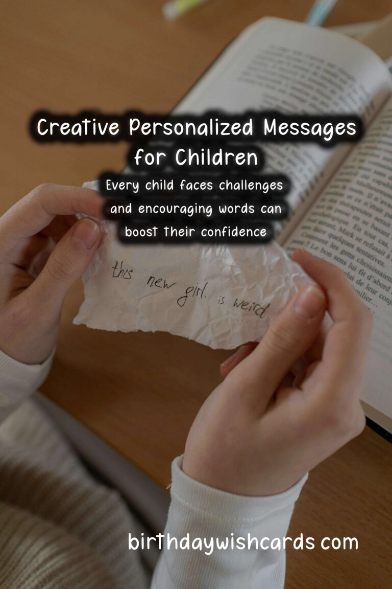 Creative Personalized Message Ideas for Kids