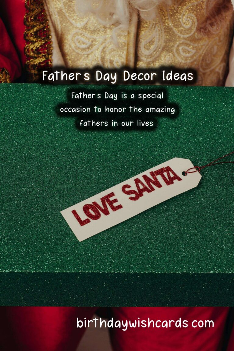 Creative Seasonal Decor Ideas for Father's Day