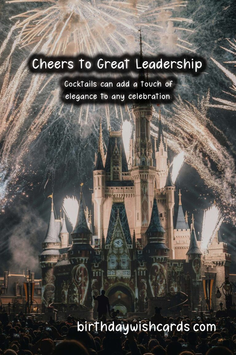 Delicious Drinks to Celebrate Bosses