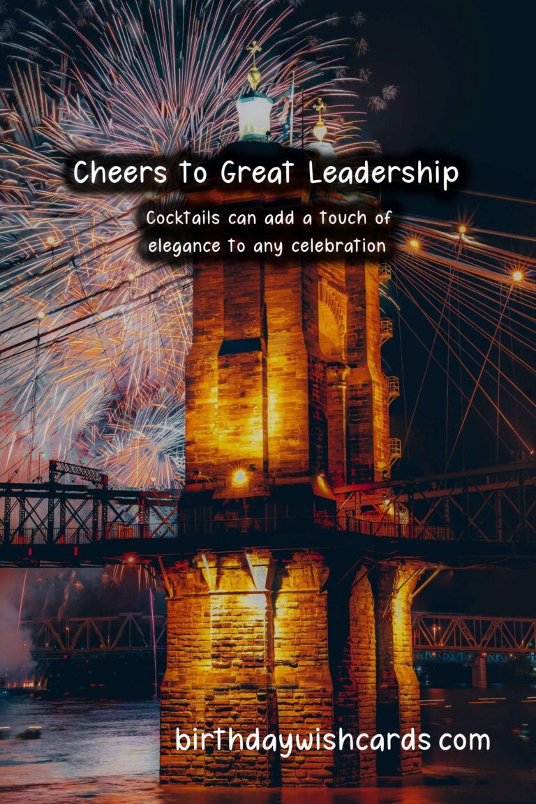 Delicious Drinks to Celebrate Bosses