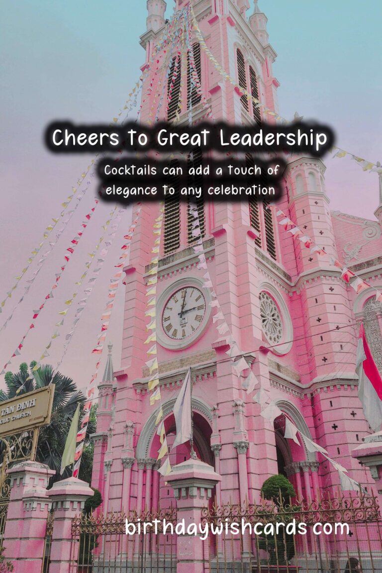 Delicious Drinks to Celebrate Bosses