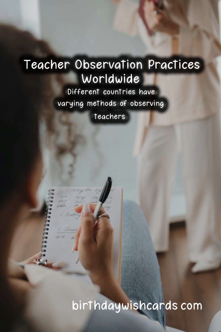 Exploring Teacher Observations Around the World: A Comparative Study
