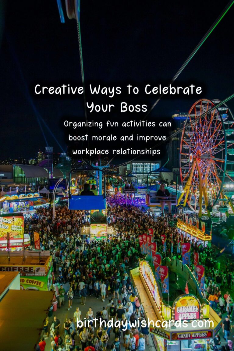 Fun Activities to Celebrate Bosses