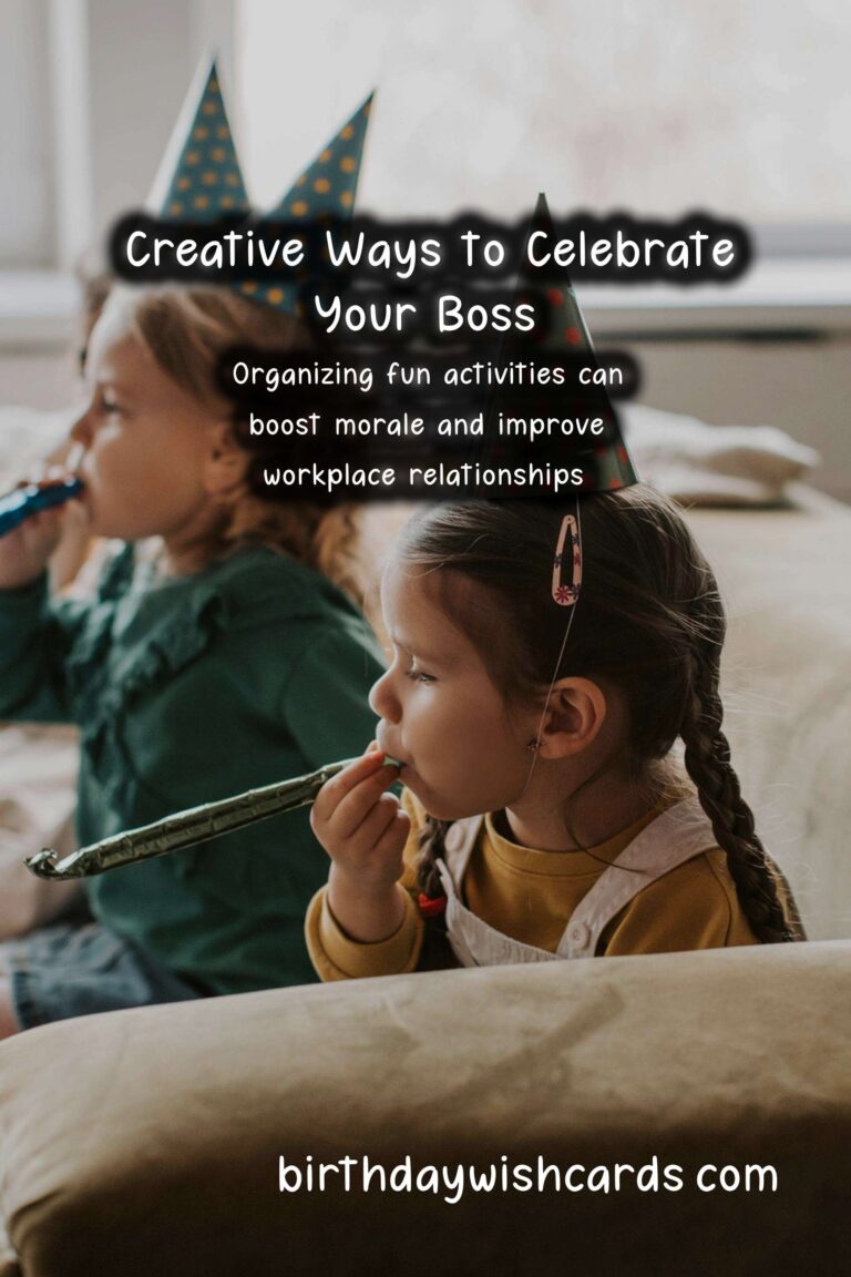 Fun Activities to Celebrate Bosses