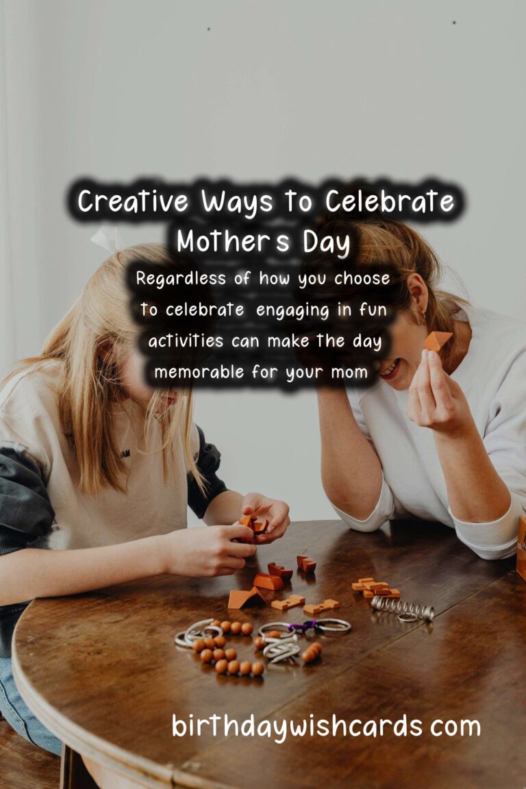 Fun Activities to Celebrate Mom