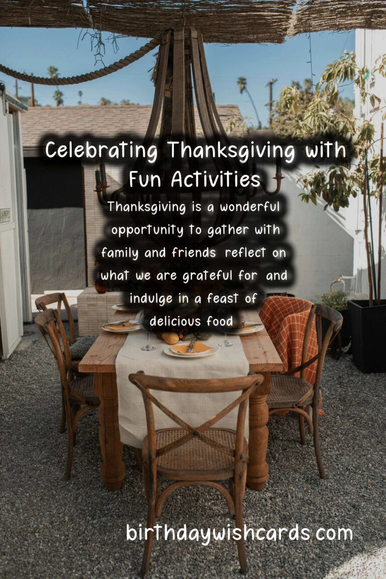 Fun Ways to Celebrate Thanksgiving