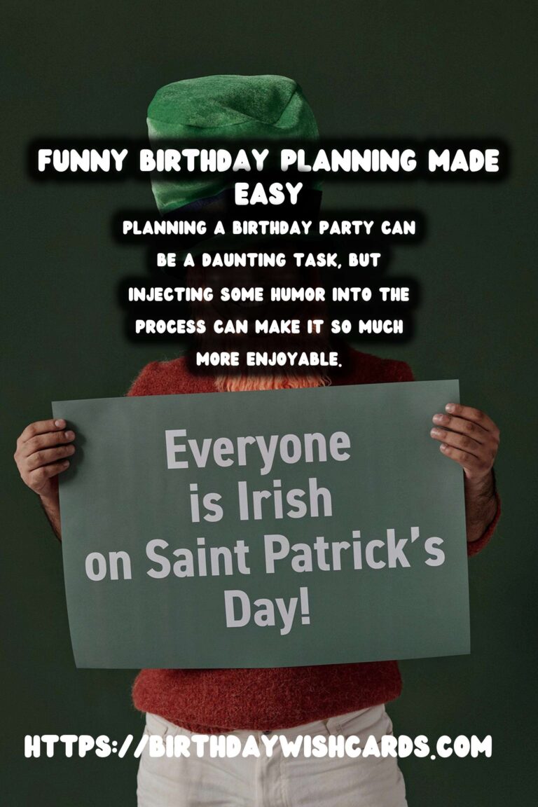 Funny Ways to Organize Birthday Planning Tips