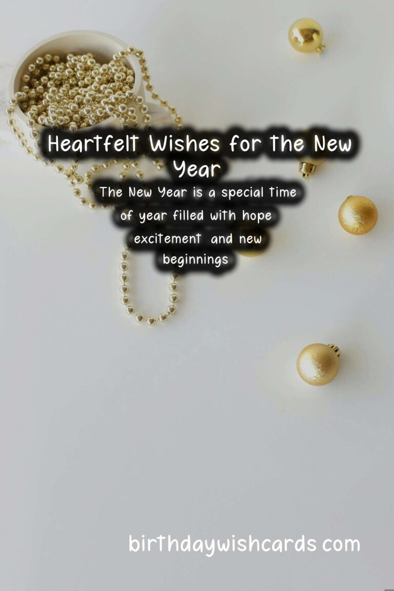 Heartfelt Wishes for New Year: Embrace the Coming Year with Joy