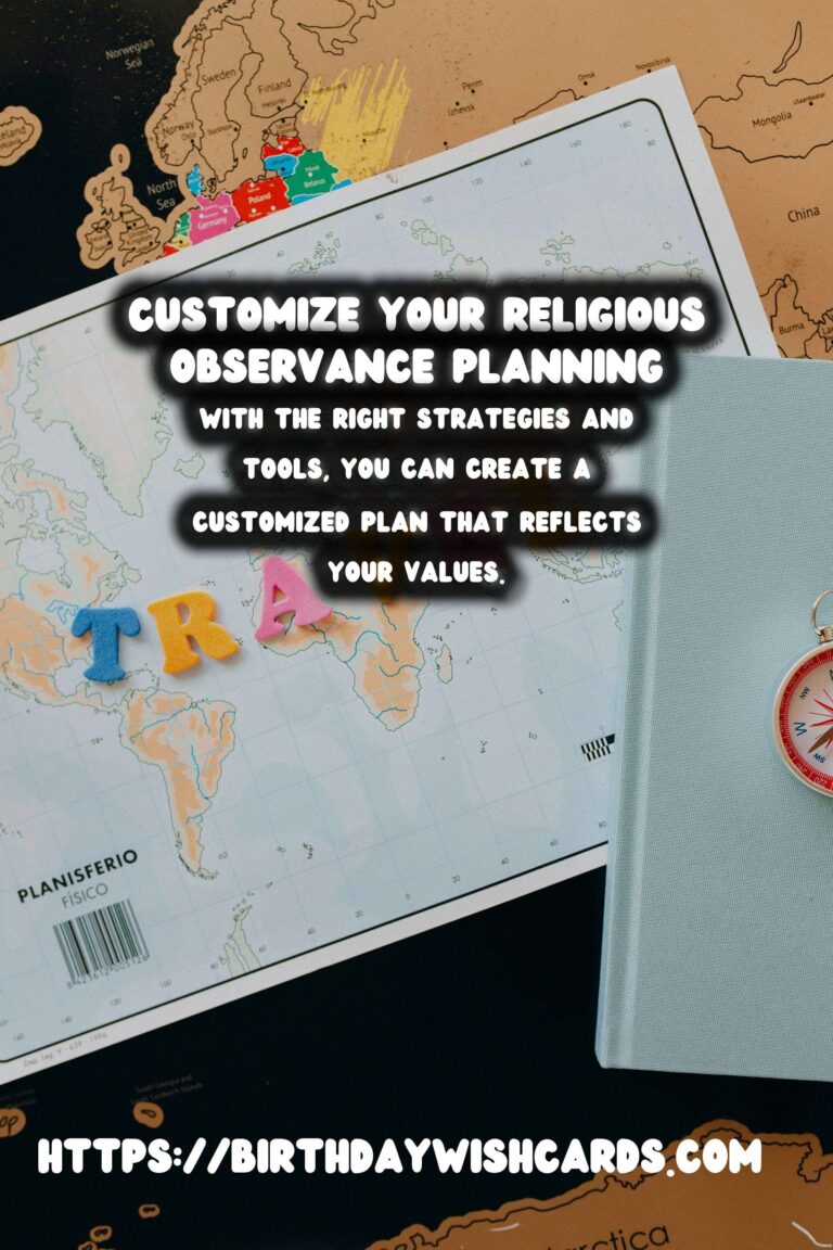 How to Customize Religious Observance Planning You’ll Love