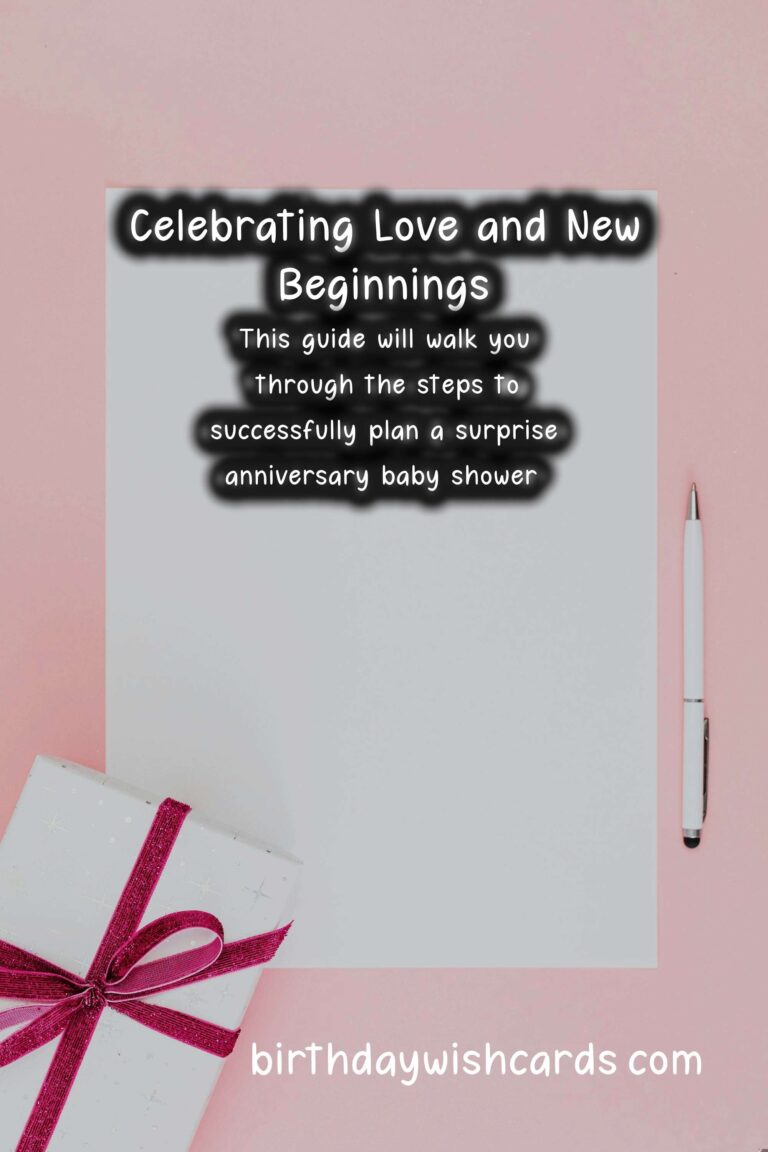 How to Plan a Surprise Anniversary Baby Shower