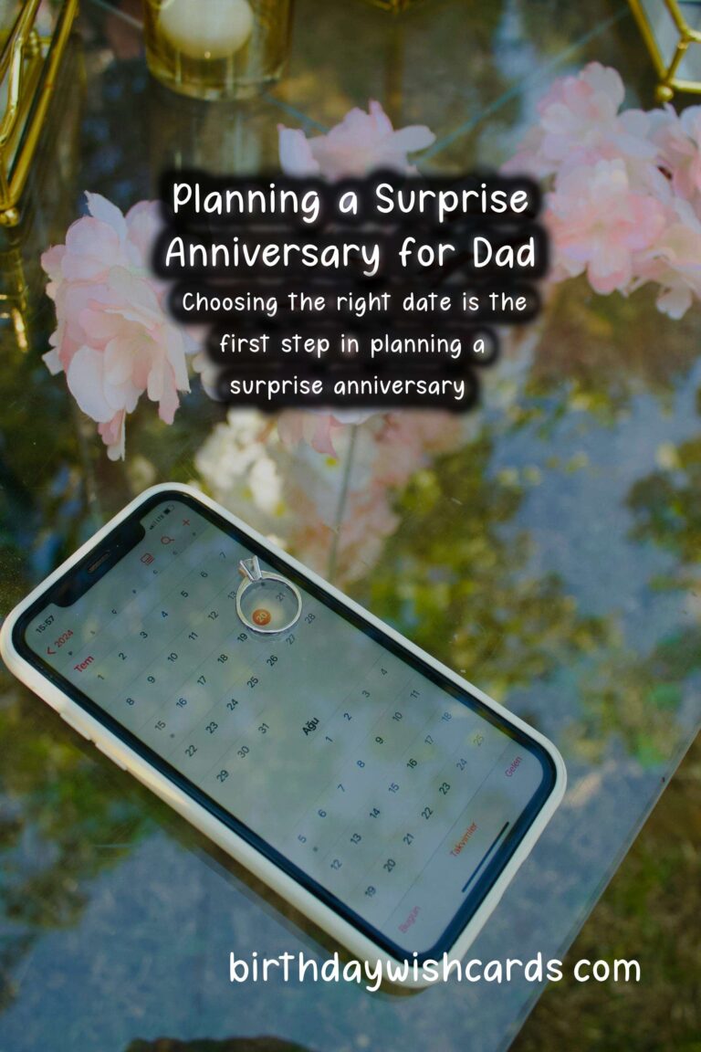 How to Plan a Surprise Anniversary for Dad