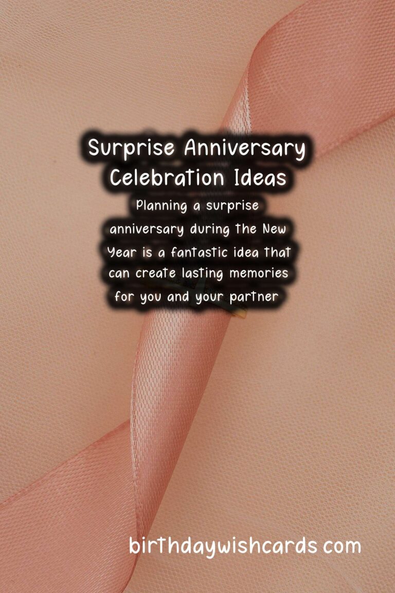 How to Plan a Surprise Anniversary for New Year
