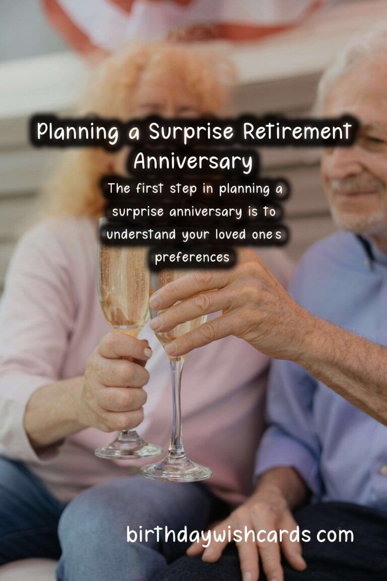 How to Plan a Surprise Anniversary for Retirement