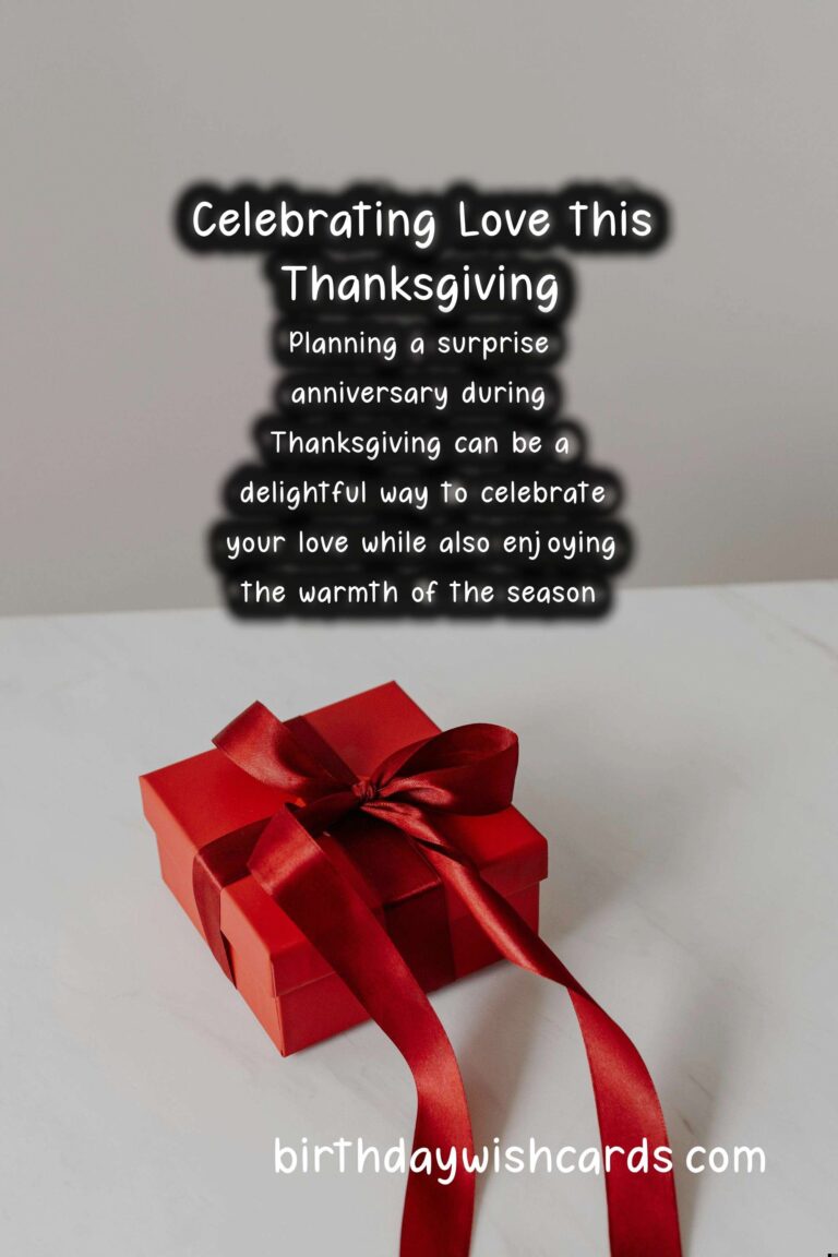 How to Plan a Surprise Anniversary for Thanksgiving