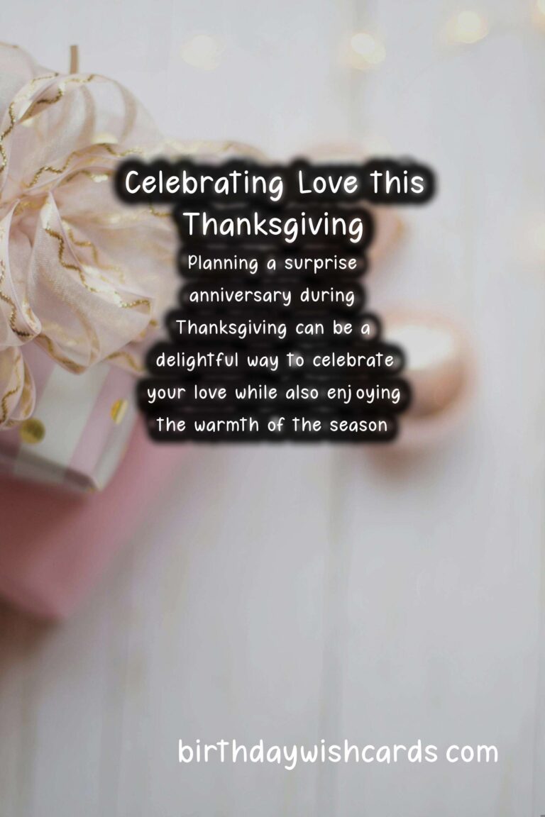 How to Plan a Surprise Anniversary for Thanksgiving