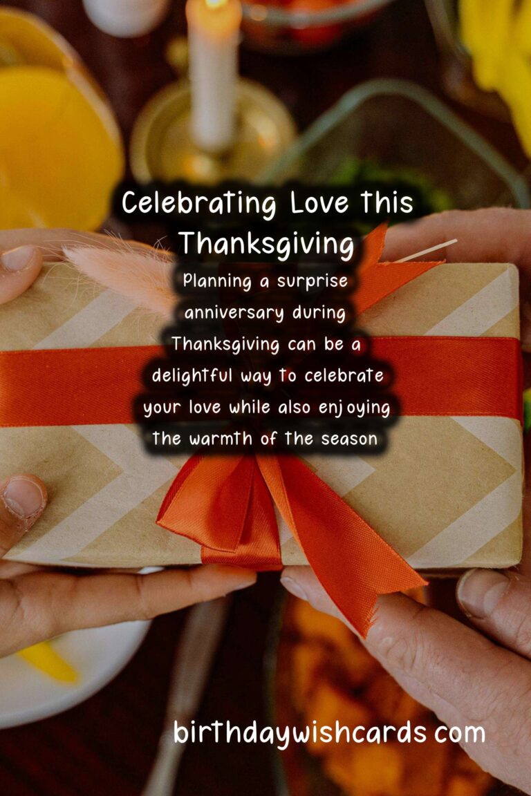 How to Plan a Surprise Anniversary for Thanksgiving