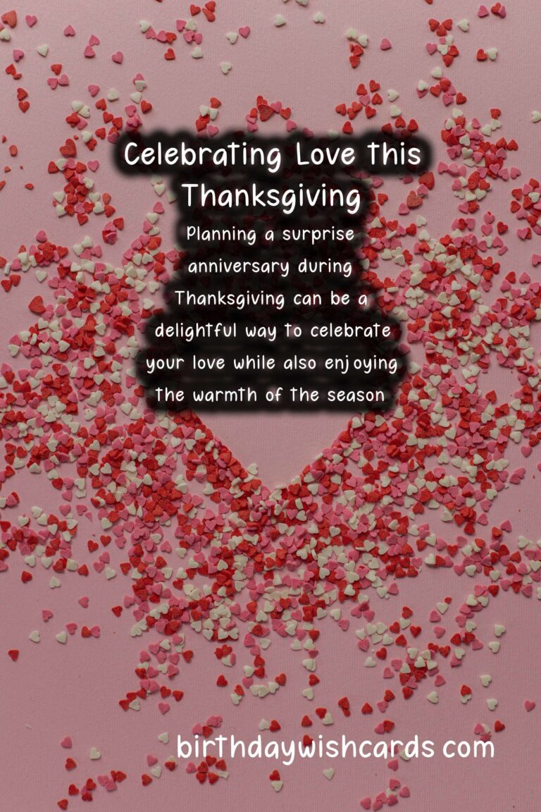 How to Plan a Surprise Anniversary for Thanksgiving